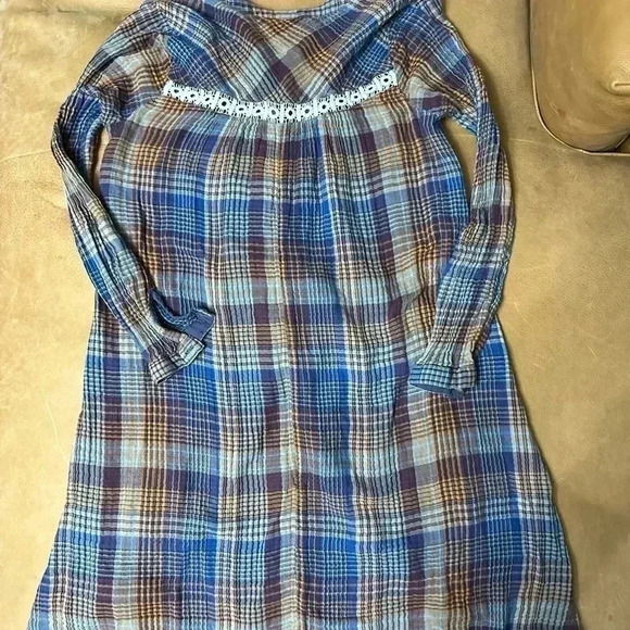 Anthropologie Holding Horses Dress Tunic Plaid Hi-Lo Button Up Womens S - Picture 11 of 11